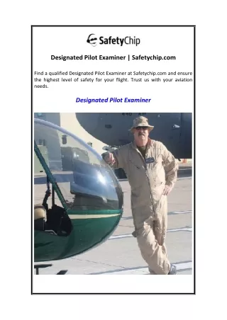 Designated Pilot Examiner  Safetychip.com