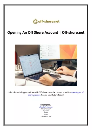 Opening An Off Shore Account | Off-shore.net