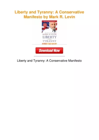 Liberty and Tyranny: A Conservative Manifesto by Mark R. Levin