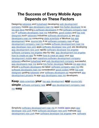 The Success of Every Mobile Apps Depends on These Factors.docx