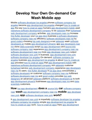 Develop Your Own On-demand Car Wash Mobile app.docx