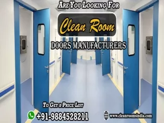 Clean Room Doors Manufacturers Hyderabad