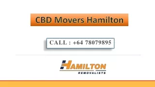 CBD Movers Hamilton