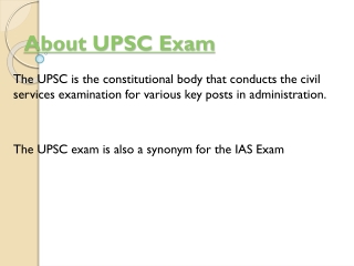 About upsc exam