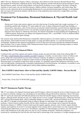 Mk-677: Description, Advantages, Negative Effects