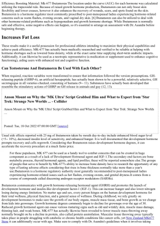 Mk-677: Description, Advantages, Side Effects