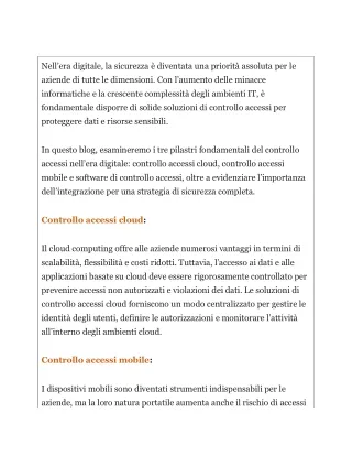 Controllo degli accessi multisito
