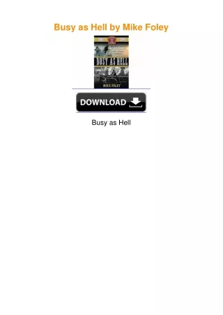 Busy as Hell by Mike Foley