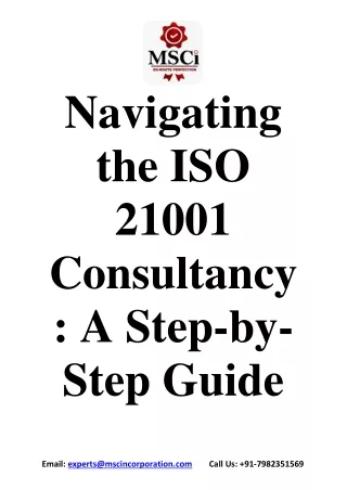 Navigating the ISO 21001 Consultancy: A Step-by-Step Guide