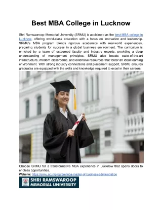 Best MBA College in Lucknow