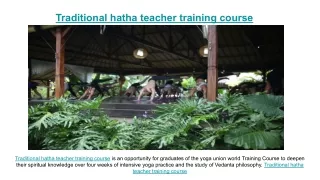 Traditional hatha teacher training course