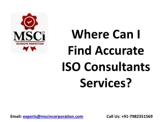 Where Can I Find Accurate ISO Consultants Services