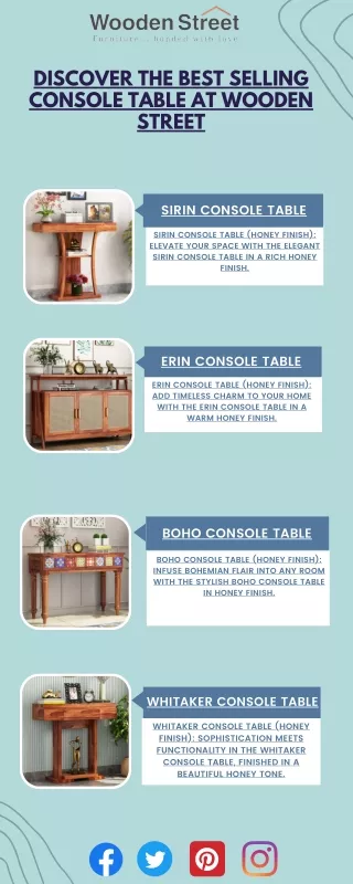 Discover Best Selling Console Table at Wooden Street!