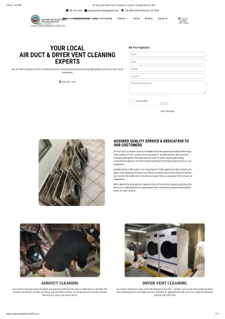 Air Duct and Dryer Vent Cleaning in Houston TX - Quality Service 360