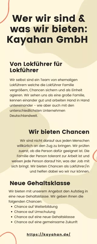 Wer wir sind & was wir bieten: Kayahan GmbH