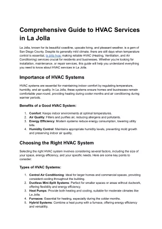 la jolla hvac