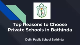 Top Reasons to Choose Private Schools in Bathinda