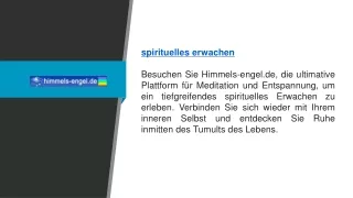 Spirituelles Erwachen  Himmels-engel.de