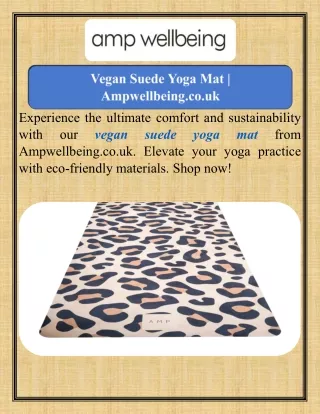 Vegan Suede Yoga Mat   Ampwellbeing.co.uk