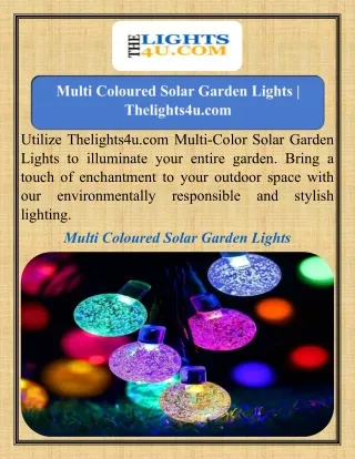 Multi Coloured Solar Garden Lights  Thelights4u.com