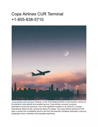 Copa Airlines CUR Terminal