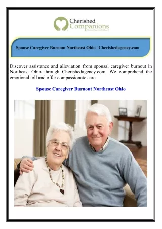 Spouse Caregiver Burnout Northeast Ohio Cherishedagency.com