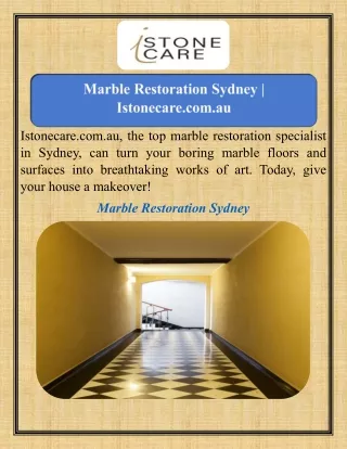 Marble Restoration Sydney   Istonecare.com.au