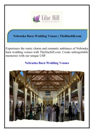 Nebraska Barn Wedding Venues Thelilachill.com