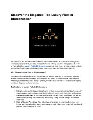 Discover the Elegance_ Top Luxury Flats in Bhubaneswar
