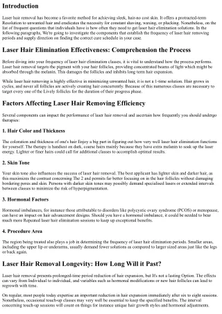 Getting the correct Frequency: How frequently Should You Get Laser Hair Eliminat