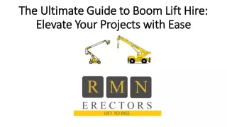 The Ultimate Guide to Boom Lift Hire: Elevate Your Projects with Ease