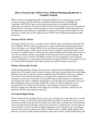 How to Securely Buy TikTok Views Without Obtaining Disallowed