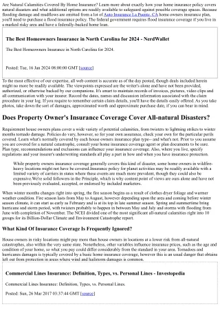 Which Natural Calamities Does My Property Owner's Insurance Coverage Cover?