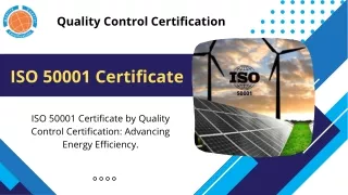 ISO 50001 Certificate | QC Certification