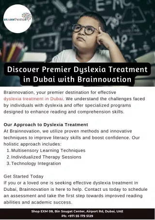 Discover Premier Dyslexia Treatment in Dubai with Brainnovation