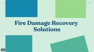 Fire Damage Recovery Solutions