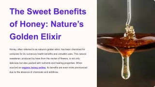 The Sweet Benefits of Honey_ Nature’s Golden Elixir