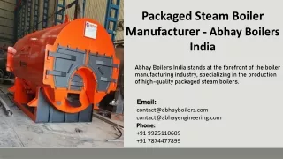 Packaged Steam Boiler Manufacturer  - Abhay Boilers India
