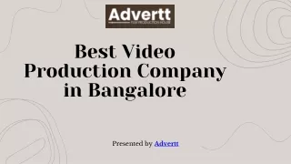 Advertt: Best Video Production Company in Bangalore