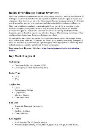 In Situ Hybridization Market: Integration of Molecular Data with Electronic Heal