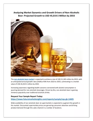 Non-Alcoholic Beer Industry Report: Market Size and Growth Prospects