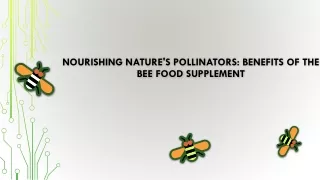 Nourishing Nature's Pollinators Benefits of the Bee Food Supplement