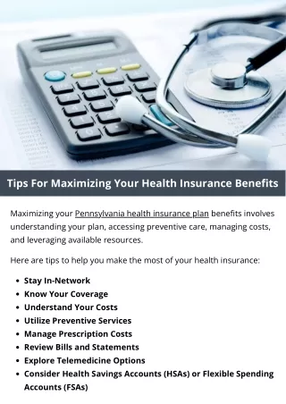 Tips For Maximizing Your Health Insurance Benefits