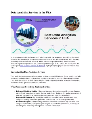 Data Analytics Services in the USA