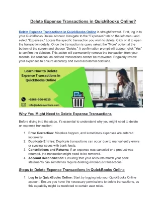 _Delete Expense Transactions in QuickBooks Online_