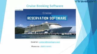 Cruise Booking Software