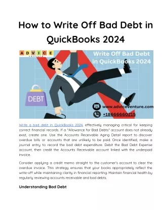 How to Write Off Bad Debt in QuickBooks 2024