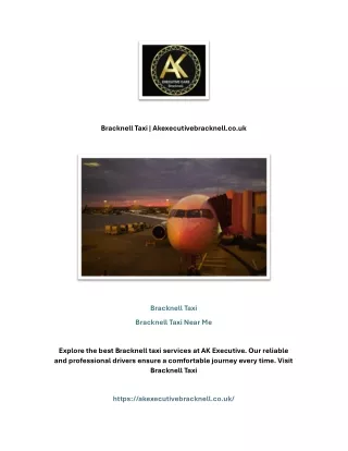 Bracknell Taxi | Akexecutivebracknell.co.uk