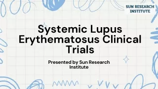 Systemic Lupus Erythematosus Clinical Trials