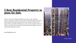 5 Best Residential Property in Pune for Sale